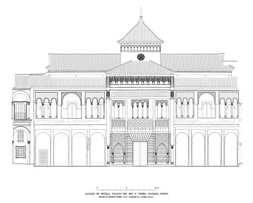 Alcázar de Sevilla - Fachada norte del palacio de Pedro I