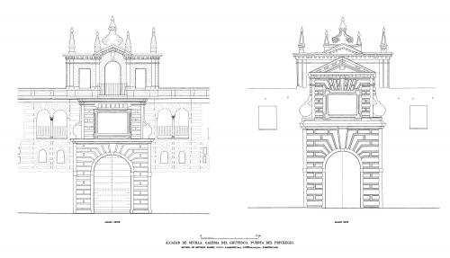 Alcázar de Sevilla - Alzados puerta del Privilegio