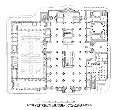 Catedral de Sevilla - Planta a nivel de suelo 