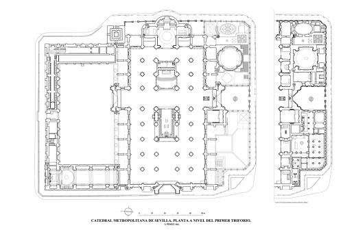 Catedral de Sevilla - Planta a nivel del triforio 