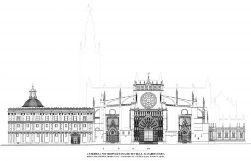 Catedral de Sevilla - Alzado oeste 