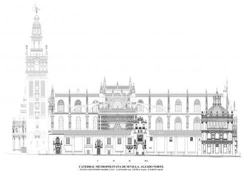 Catedral de Sevilla - Alzado norte 