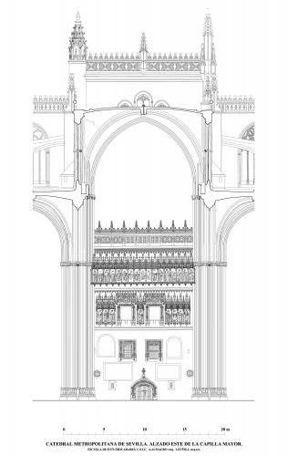 Catedral de Sevilla - Alzado este de la capilla mayor 