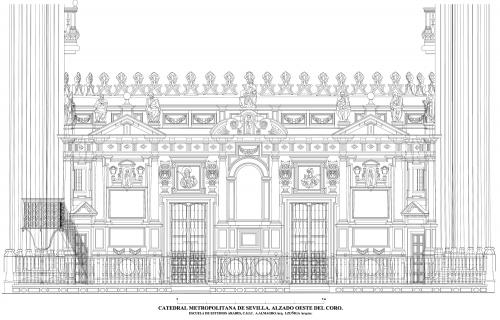 Catedral de Sevilla - Alzado oeste del coro 