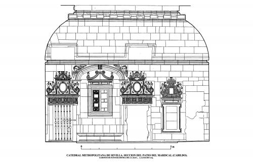 Catedral de Sevilla - Sección del patio del Mariscal (Cabildo) 