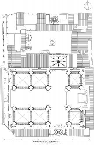 Colegiata del Salvador (Sevilla) - Planta a nivel de las tribunas