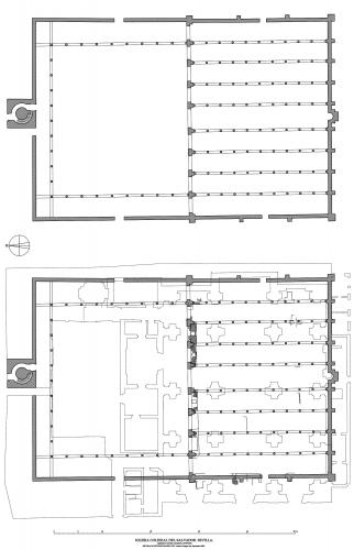 Colegiata del Salvador (Sevilla) - Plantas hipótesis mezquita de Ibn-Adabás