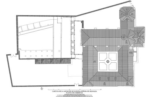 Cartuja de la Asunción (Granada) - Planta de cubiertas   