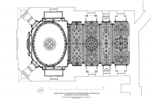 Cartuja de la Asunción (Granada) - Sacristía. Planta de bóvedas   