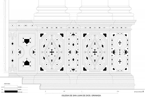 Iglesia de San Juan de Dios (Granada) - Detalle zócalo A