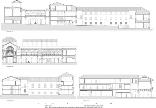 Antiguo Hospital militar (Granada) - Secciones