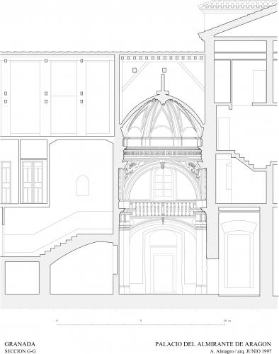 Antiguo Hospital militar (Granada) - Sección G-G capilla Almirante de Aragón
