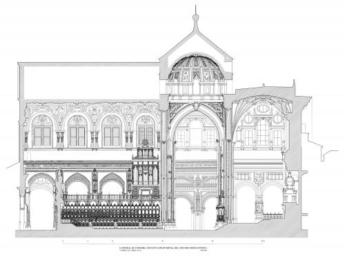 Catedral de Córdoba - Sección longitudinal del crucero