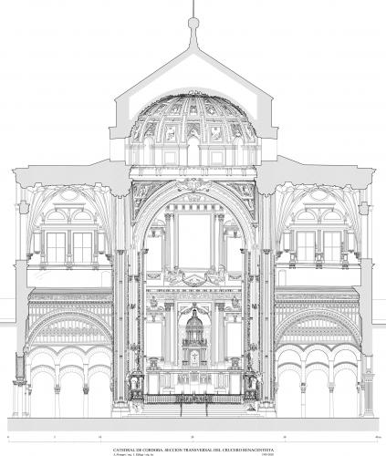 Catedral de Córdoba - Sección transversal por crucero 