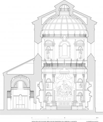 Iglesia del Salvador (Úbeda, Jaén) - Sección transversal por cabecara