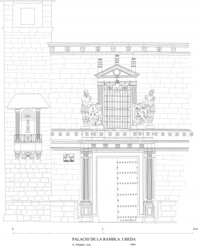 Palacio de la Rambla (Úbeda, Jaén) - Alzado portada