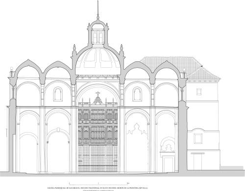 Iglesia de San Miguel (Morón de la Frontera, Sevilla) - Sección transversal crucero