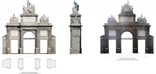 Puerta de Toledo (Madrid) - Planta y alzados