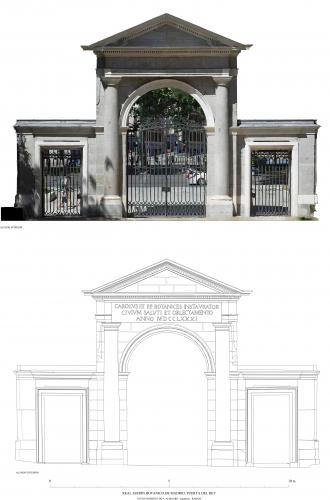 Puerta del Jardín Botánico (Madrid) - Alzados