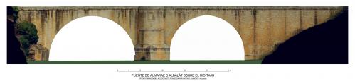 Puente de Almaraz sobre el río Tajo (Cáceres) - Alzado oeste