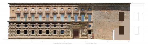 Palacio de Carlos V en la Alhambra (Granada) - Alzado este