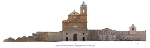 Cartuja de Ntra Sra de las Fuentes (Sariñena, Huesca) - Edificio principal alzado norte