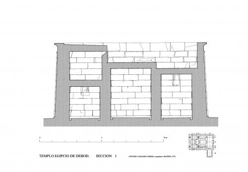 Templo de Debod (Madrid) - Sección transversal 1