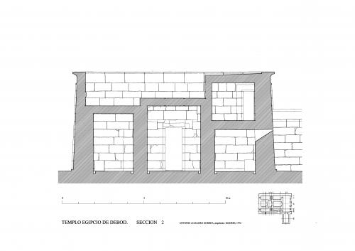 Templo de Debod (Madrid) - Sección transversal 2