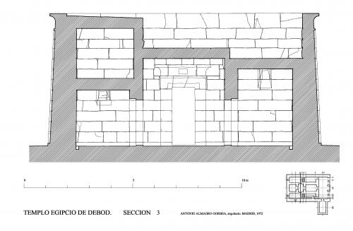 Templo de Debod (Madrid) - Sección transversal 3