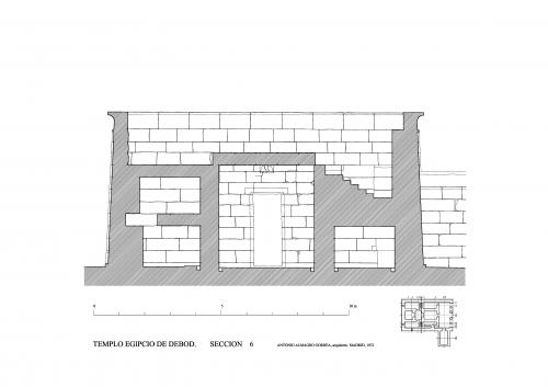 Templo de Debod (Madrid) - Sección transversal 6