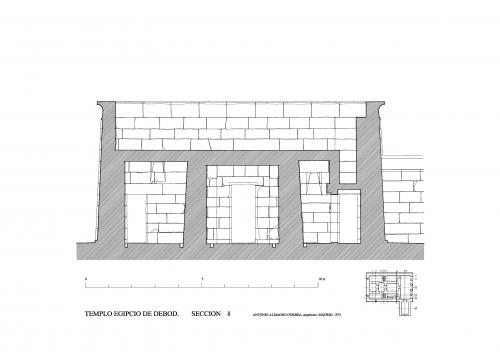 Templo de Debod (Madrid) - Sección transversal 8