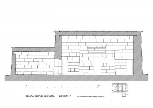 Templo de Debod (Madrid) - Sección transversal 9