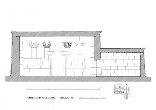 Templo de Debod (Madrid) - Sección transversal 10