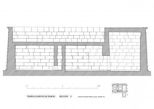 Templo de Debod (Madrid) - Sección transversal 11