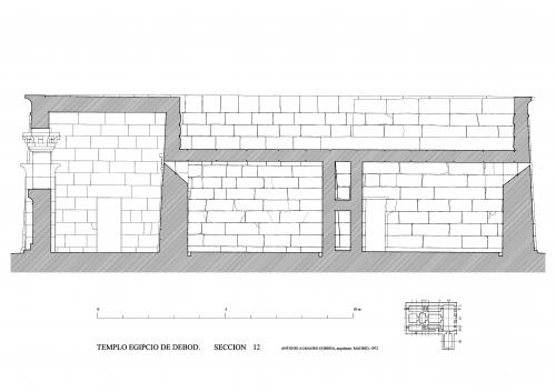 Templo de Debod (Madrid) - Sección transversal 12