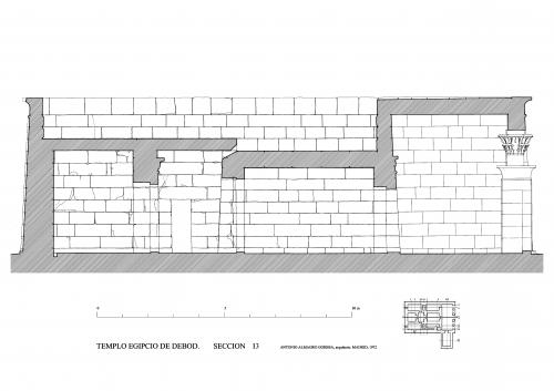 Templo de Debod (Madrid) - Sección transversal 13