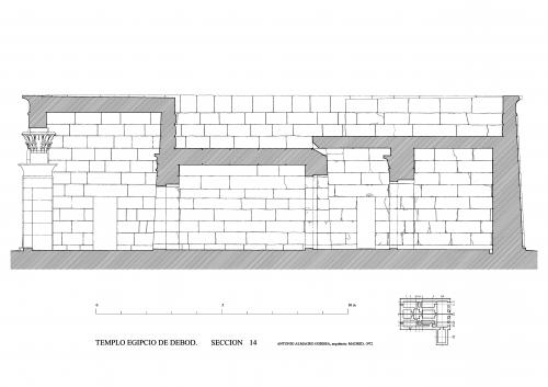 Templo de Debod (Madrid) - Sección transversal 14
