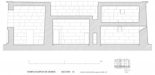 Templo de Debod (Madrid) - Sección transversal 16