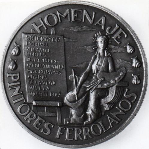 Medalla homenaje a pintores ferrolanos