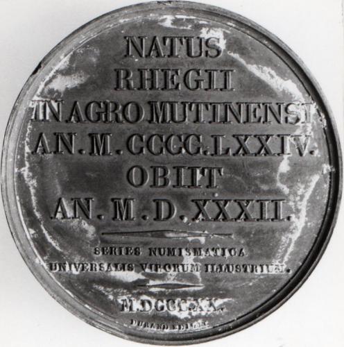 Medalla homenaje a Ludovico Ariosto