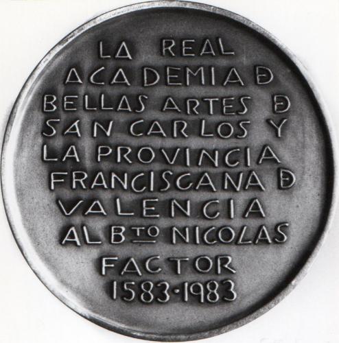 Medalla homenaje al beato franciscano Nicolás Factor