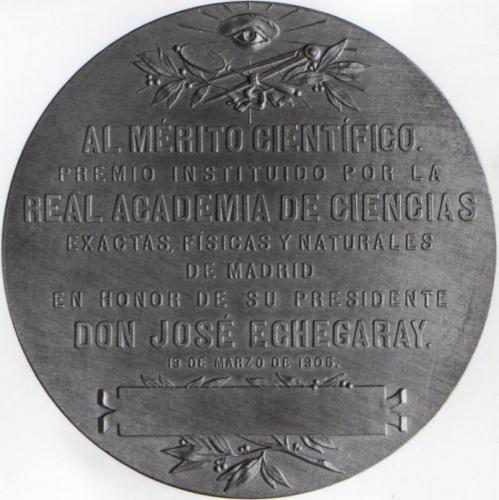 Medalla homenaje a Echegaray