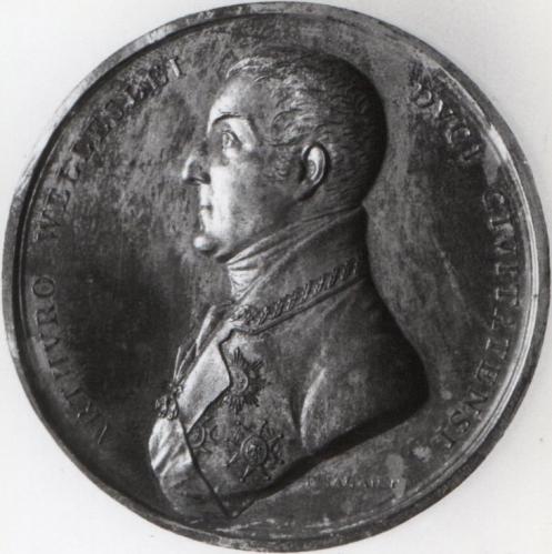 Medalla homenaje a Arturo Welleslei (Duque de Wellington). (Prueba de anverso)