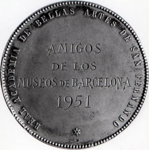 Medalla homenaje Amigos de los museos de Barcelona