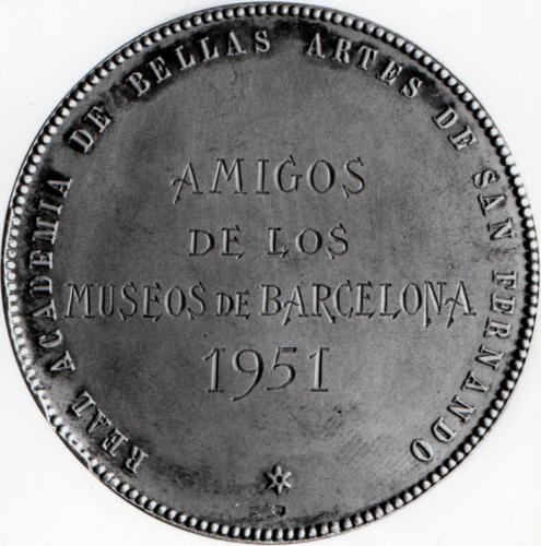 Medalla homenaje Amigos de los museos de Barcelona