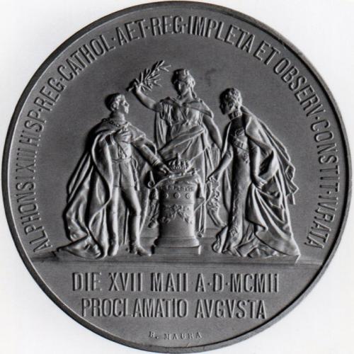 Medalla conmemorativa: Proclamación  de Alfonso XIII como rey de España