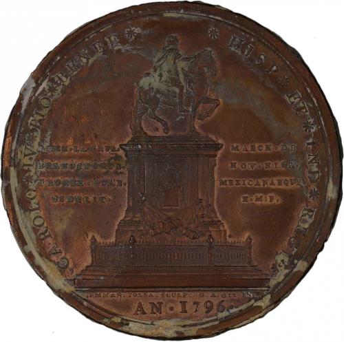 Medalla conmemorativa: Conmemoración del monumento a Carlos IV en México