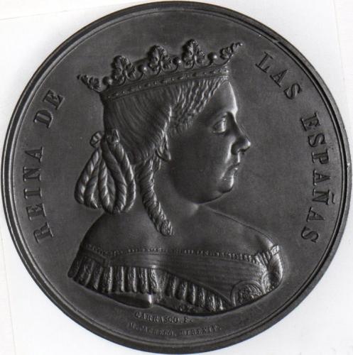 Medalla conmemorativa: Cesión del Patrimonio Real por parte de Isabel II