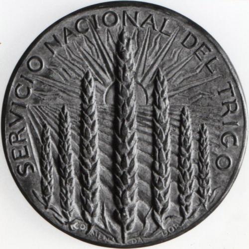 Medalla conmemorativa: 25 aniversario de la fundación del Servicio Nacional del Trigo