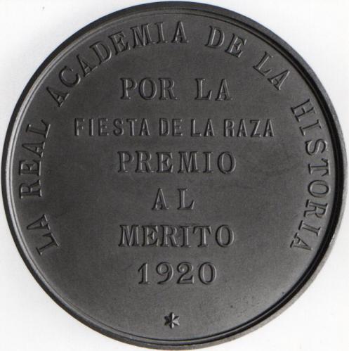 Medalla conmemorativa: Homenaje a la fiesta de la Raza